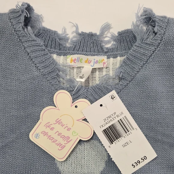 Belle Du Jour Youth Girls Large Sweater - Picture 3 of 5